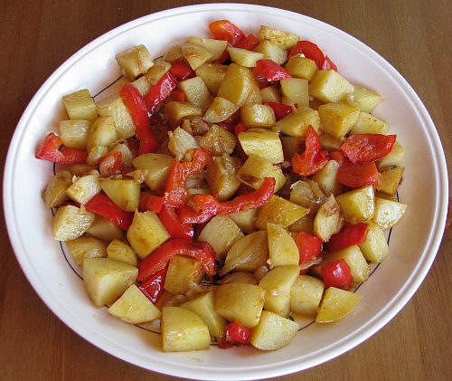 Картошка с болгарским перцем